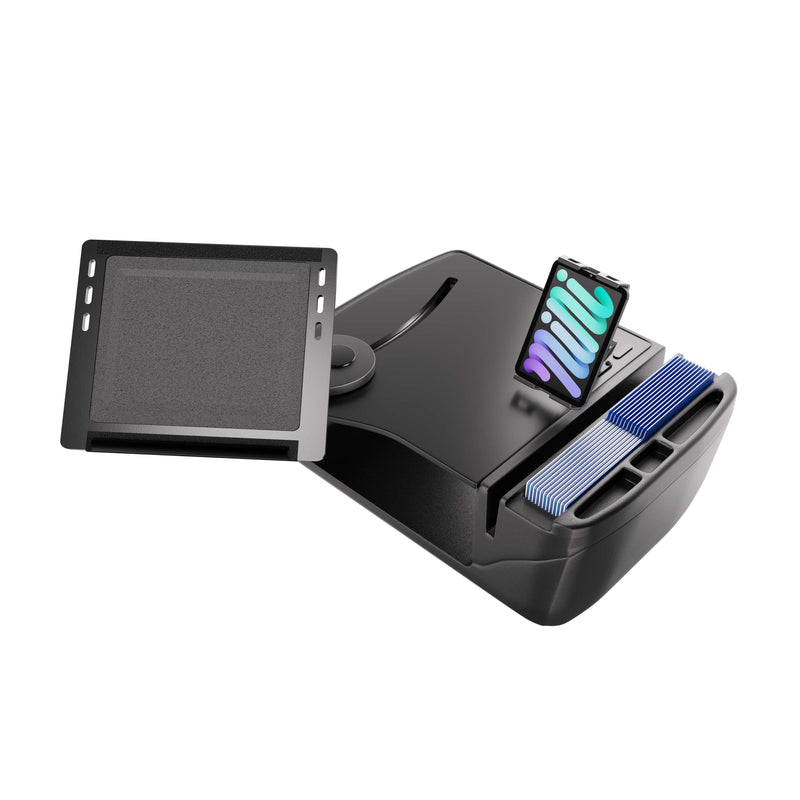 AutoExec Reach Front Seat Car Desk with Slim-Grip® Ultra Pro Drill-Base Mount