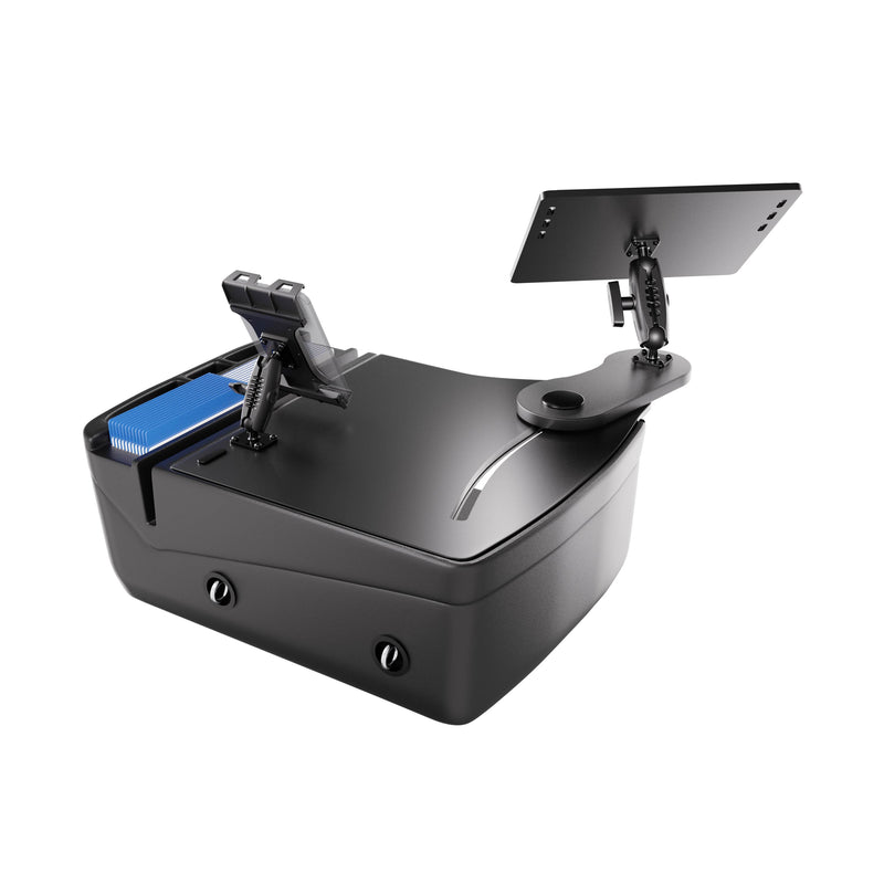 AutoExec Reach Front Seat Car Desk with Slim-Grip® Ultra Pro Drill-Base Mount