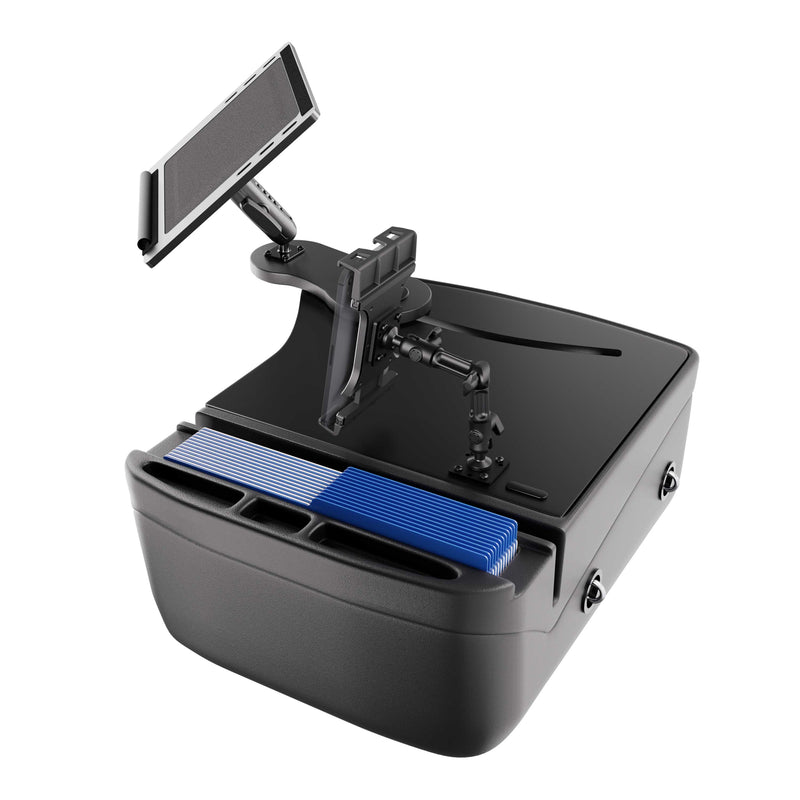 AutoExec Reach Front Seat Car Desk with Slim-Grip® Ultra Pro Multi-Angle Mount