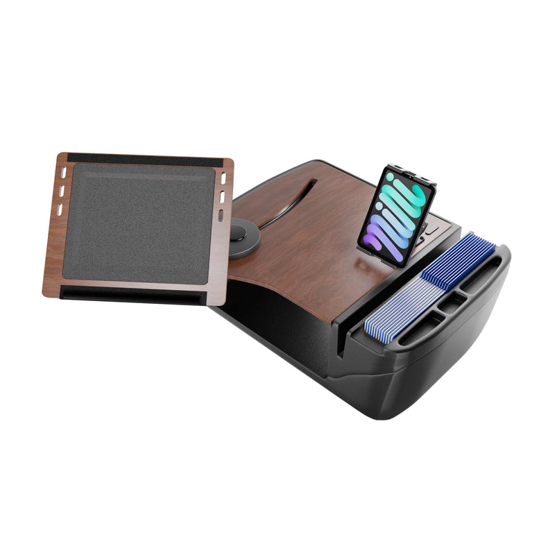 AutoExec Reach Front Seat Car Desk with Slim-Grip® Ultra Pro Drill-Base Mount