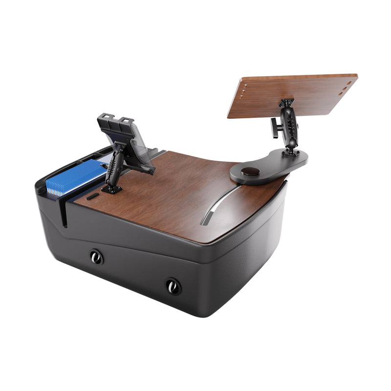 AutoExec Reach Front Seat Car Desk with Slim-Grip® Ultra Pro Drill-Base Mount