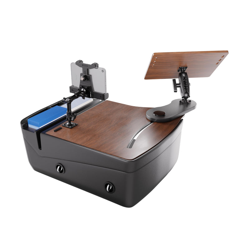 AutoExec Reach Front Seat Car Desk with LockVise™ Locking Tablet Multi-Angle Mount