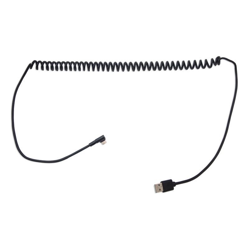 90° USB-C to USB-A Coiled Cable – 7 ft