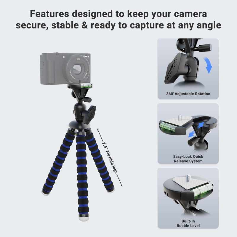 11 Inch Flexible Camera Tripod for Canon Nikon Samsung and Other