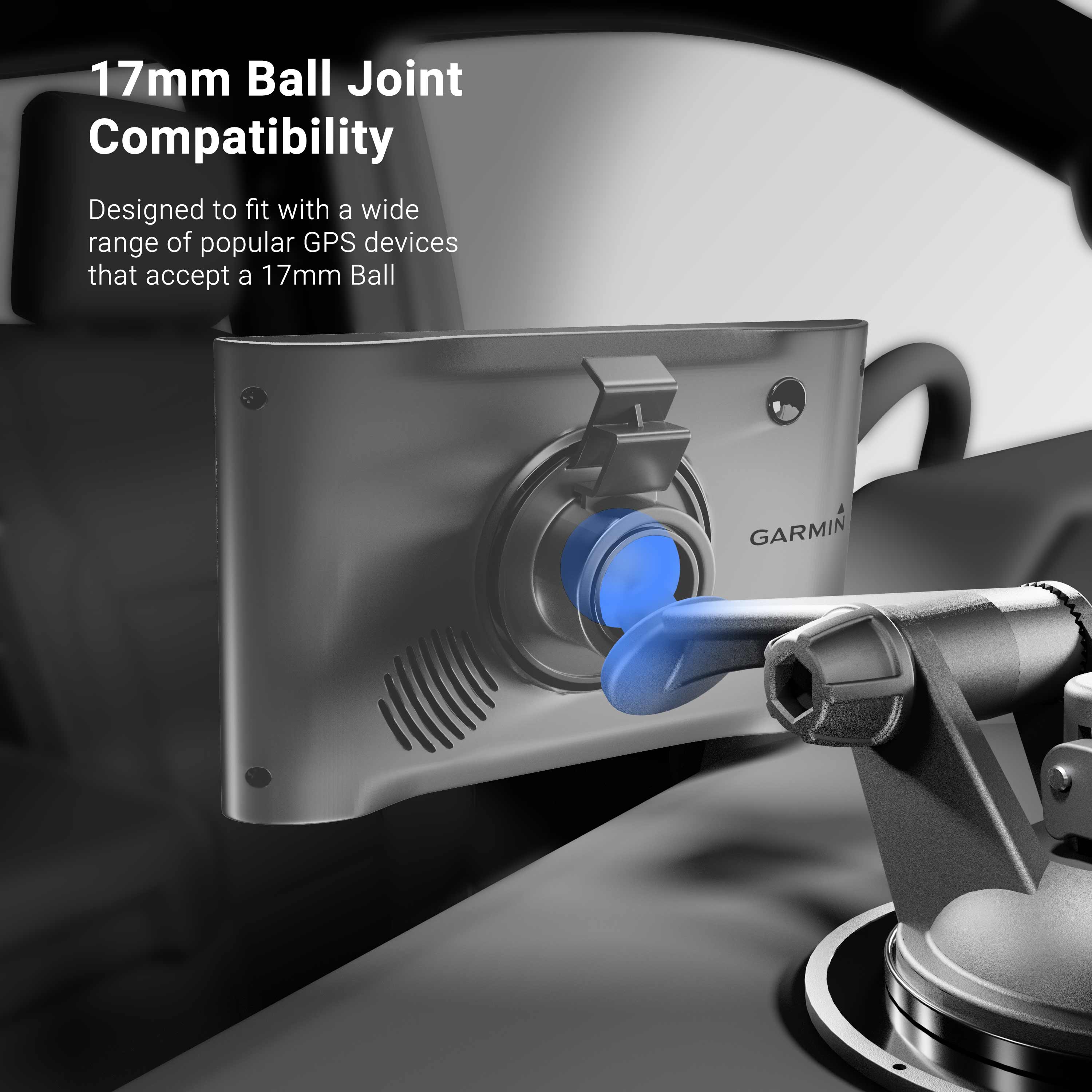 Sticky Suction Windshield or Dash Car Mount with 3