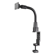 Arkon Mounts Clamp with 12″ Gooseneck - AMPS Compatible featuring an adjustable desk clamp, a flexible gooseneck arm, and a rectangular AMPS-compatible mount plate.