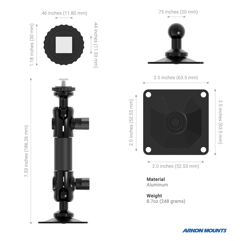 T-Bolt 20mm Ball Drill Base Mount