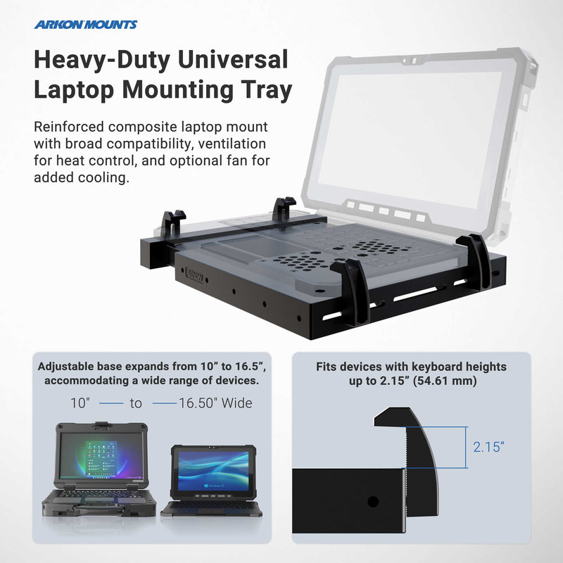 Heavy-Duty Laptop Holder with Optional Cooling Fan