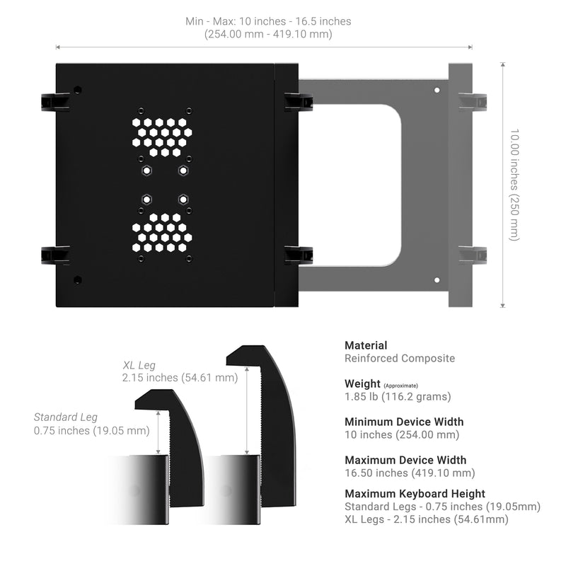 Heavy-Duty Laptop Holder with Optional Cooling Fan