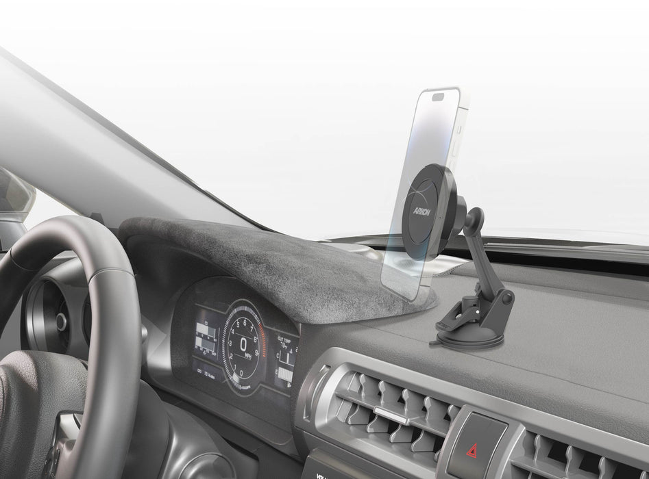 Magnetic Phone Holder with Sticky Suction Mount - MagSafe Compatible