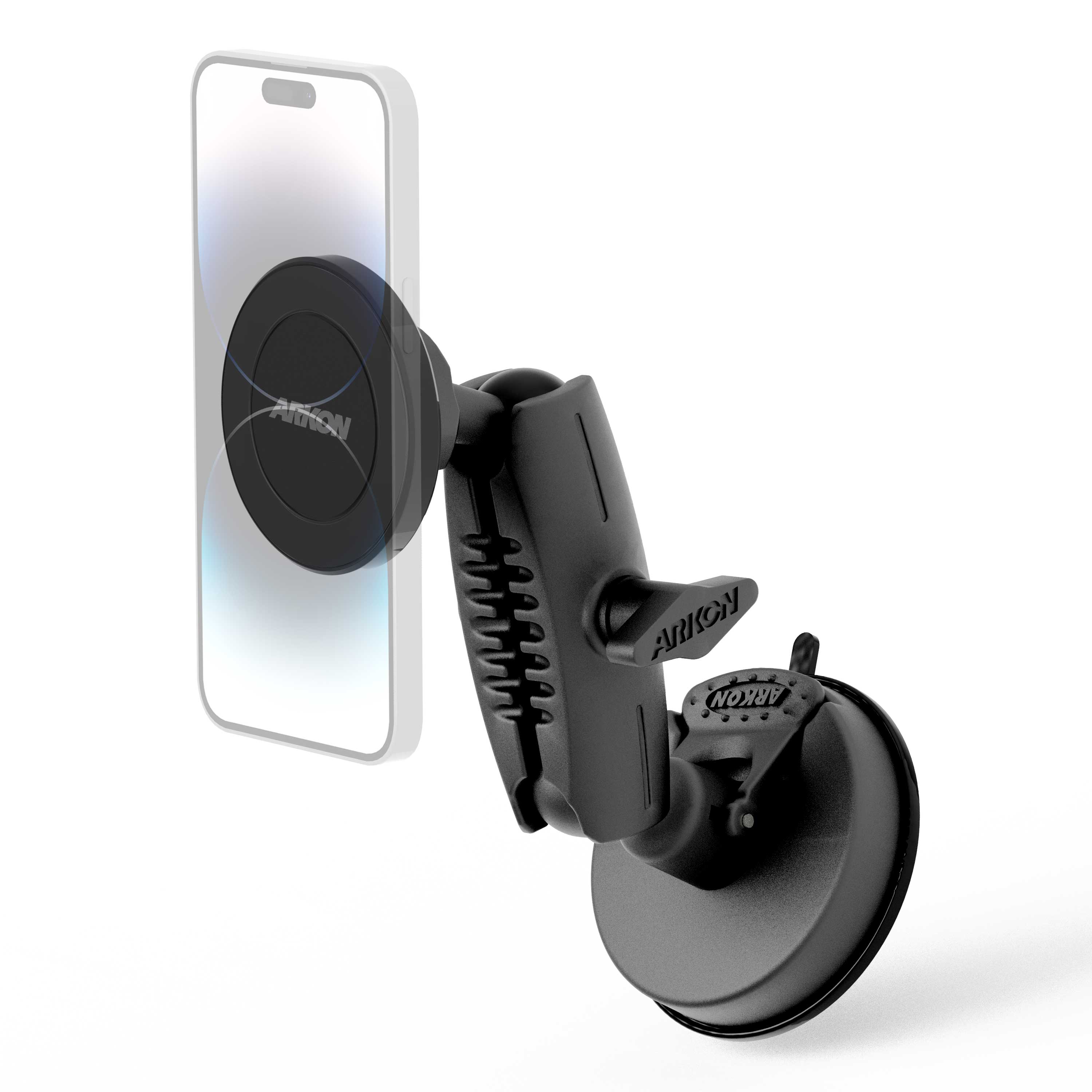 Magnetic Phone Holder with Suction Mount MagSafe Compatible
