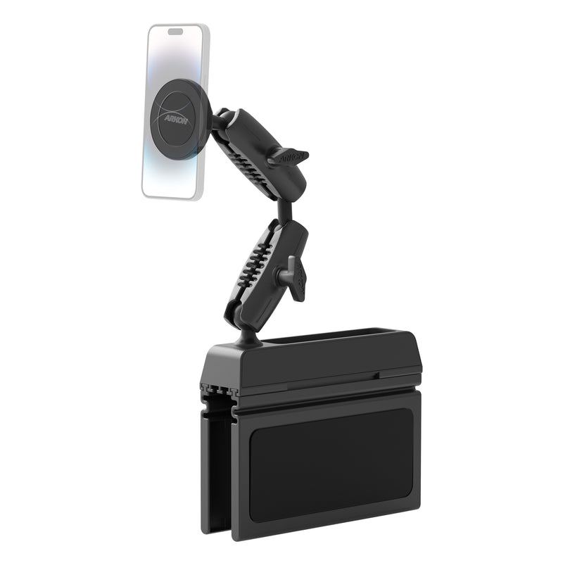 Magnetic Holder with Seat Wedge Mount and Dual Shaft Arm - MagSafe Compatible