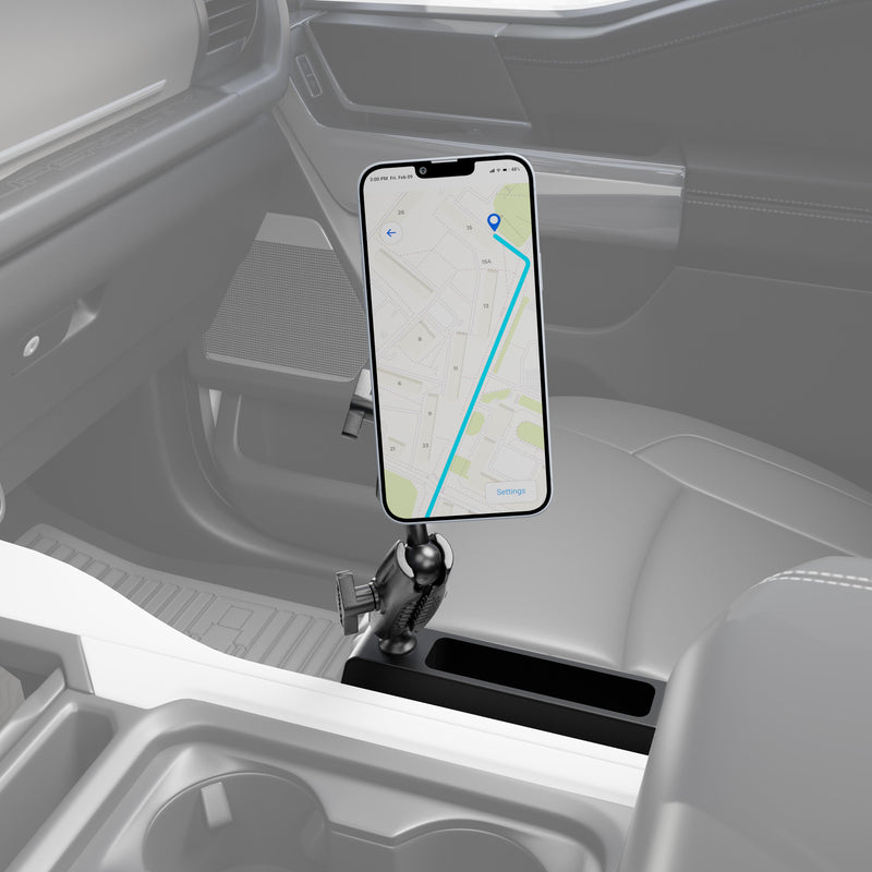 Magnetic Holder with Seat Wedge Mount and Dual Shaft Arm - MagSafe Compatible