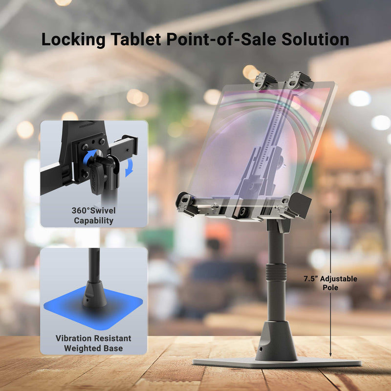 Locking Tablet Stand LockVise™ POS Locking Tablet Stand — Arkon Mounts