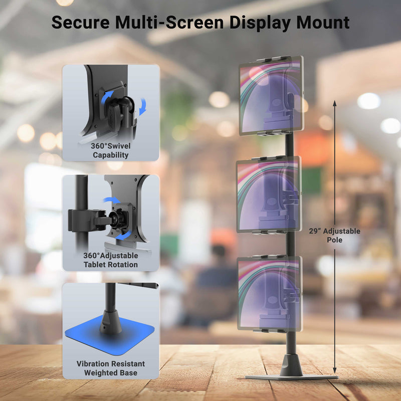 Slim-Grip® Ultra Pro POS Tablet Mount with Triple Holders
