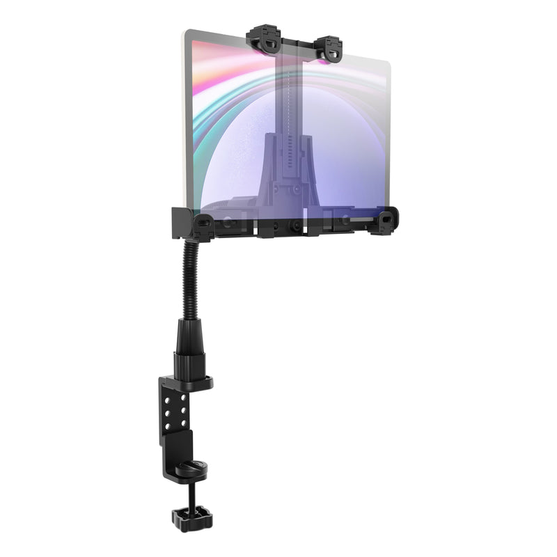 LockVise™ POS Locking Tablet Holder with 12” Gooseneck Clamp Mount