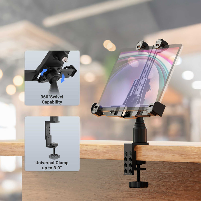 LockVise™ Locking POS Tablet Mount with Clamp Mount