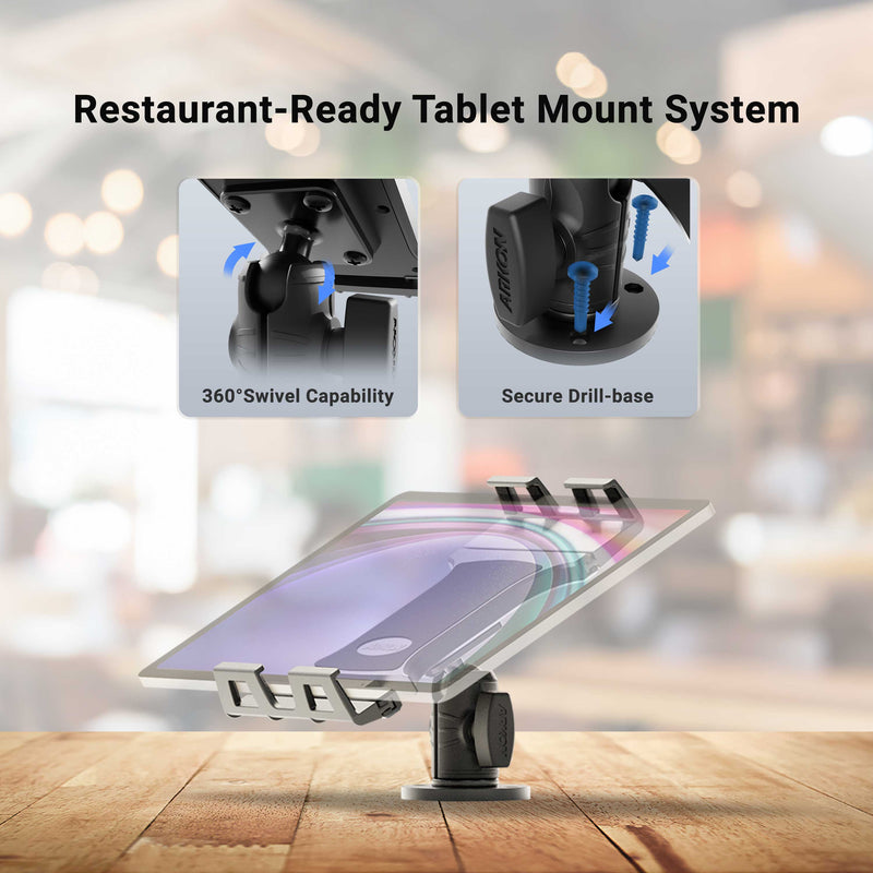 Slim-Grip® Ultra Pro POS Drill-Base Tablet Mount
