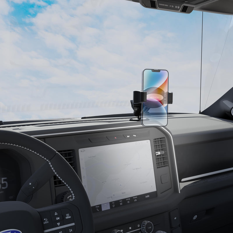 RoadVise® Ultra Pro Phone Holder with 3.75" Shaft and AMPS Drill-Base Mount