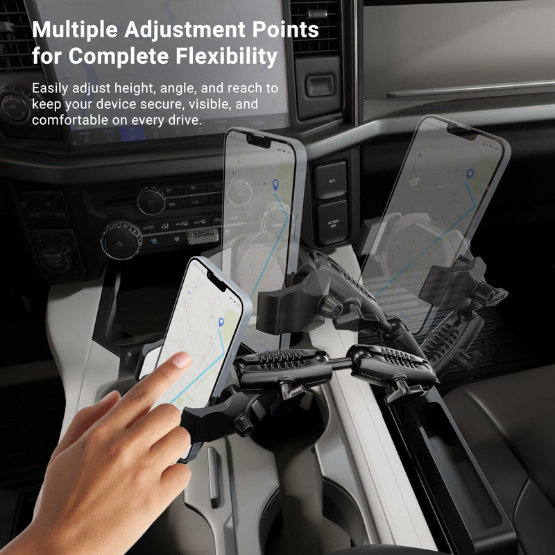 Car Seat Wedge RoadVise® Ultra Phone Holder with Dual Shaft Arms