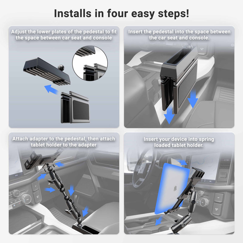 Heavy-Duty Truck Console Wedge Slim-Grip® Ultra Pro Tablet Holder