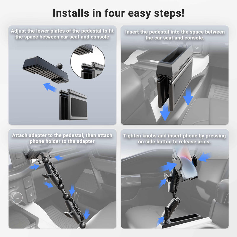 Mega Grip™ Phone Holder with Seat Wedge Mount