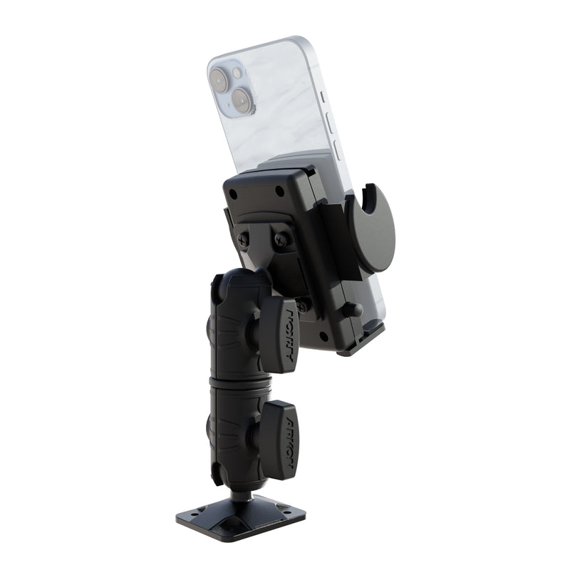 Mega Grip™ Phone Drill Base Mount with Double Socket Swivel Arm