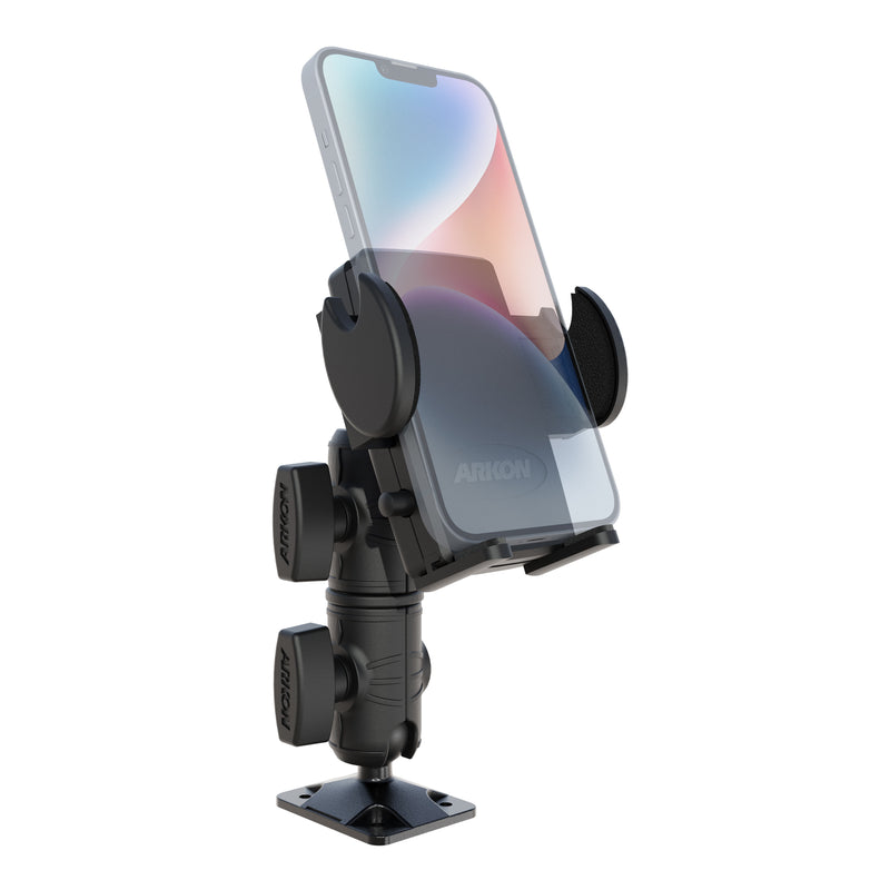 Mega Grip™ Phone Drill Base Mount with Double Socket Swivel Arm