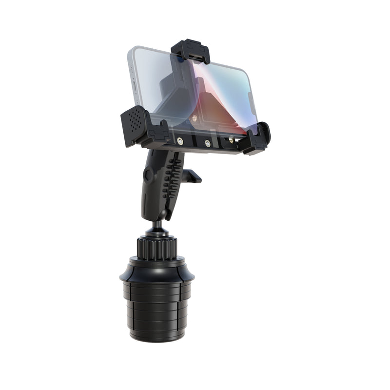 LockVise™ Locking Phone Holder with Robust™ Car or Truck Cup Holder Mount