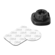 A Magnetic Phone Mount Kit for 17mm Ball End Mounts is shown with a black plastic ball mount bracket and two adhesive pads—one rectangular, one circular—both featuring the gray 3M logo, ideal for magnetic phone holders.