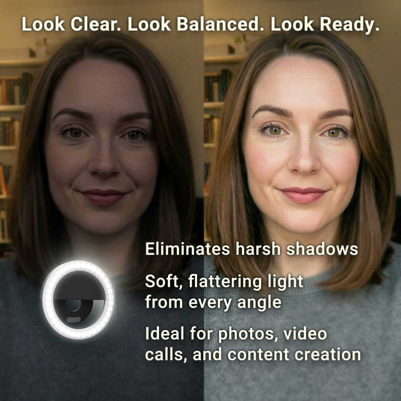 Rechargeable Clip-On LED Ring Light
