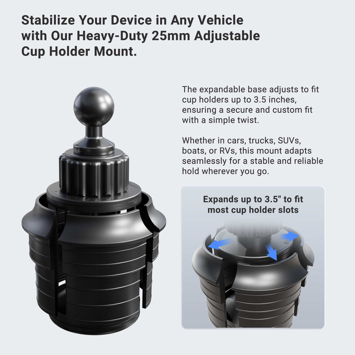 RoadVise® Ultra Holder with Cup Holder Mount