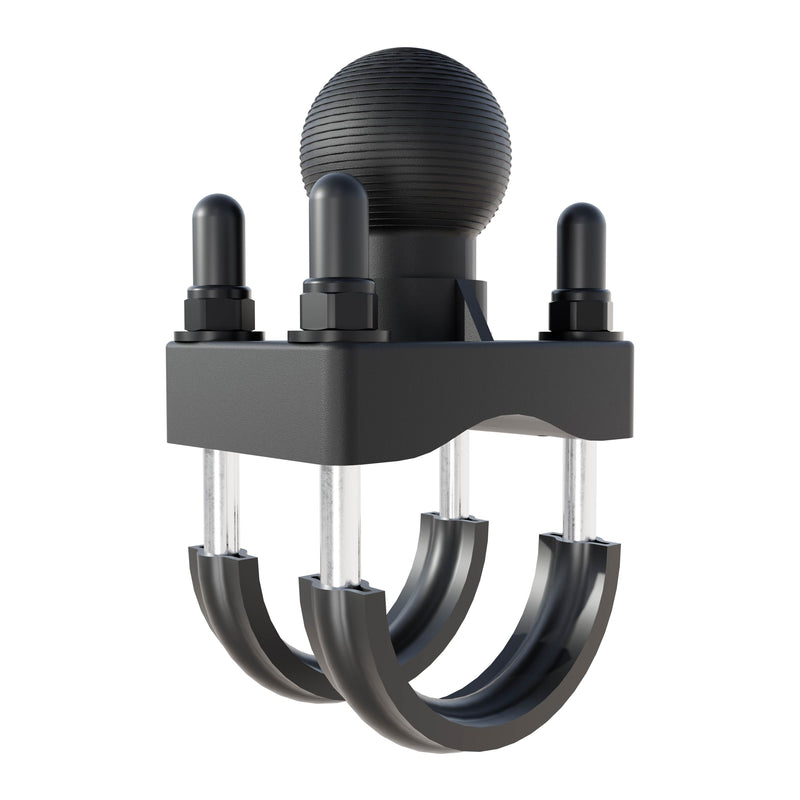 U-Bolt Handlebar Pedestal Mount with 38mm Metal Ball – Multiple Bar Sizes