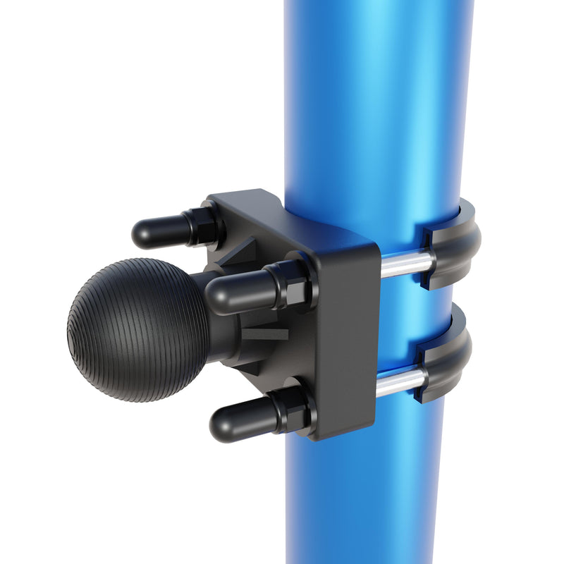 U-Bolt Handlebar Pedestal Mount with 38mm Metal Ball – Multiple Bar Sizes