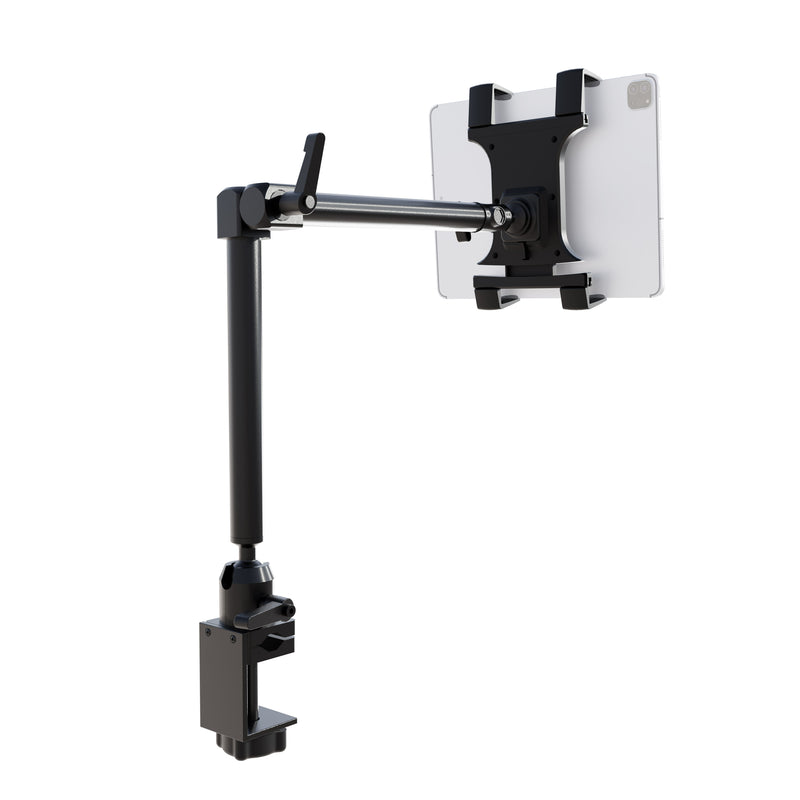 Slim-Grip® Tablet Holder with Heavy-Duty Desk or Wheelchair Clamp Mount and 22" Arm