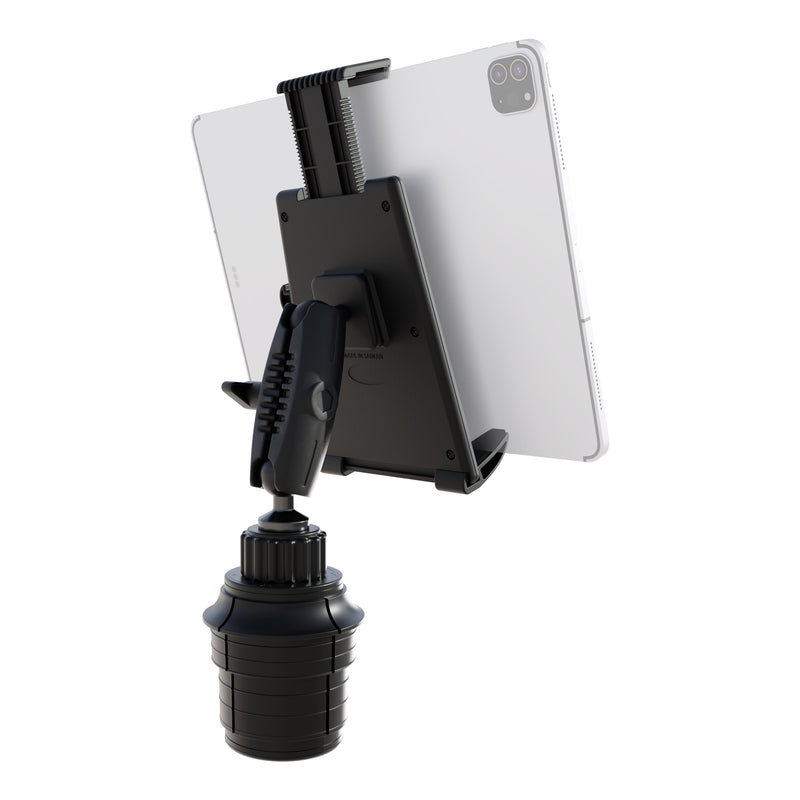 Universal Push-Button Tablet Cup Holder Mount