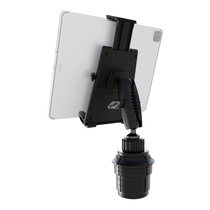 Universal Push-Button Tablet Cup Holder Mount