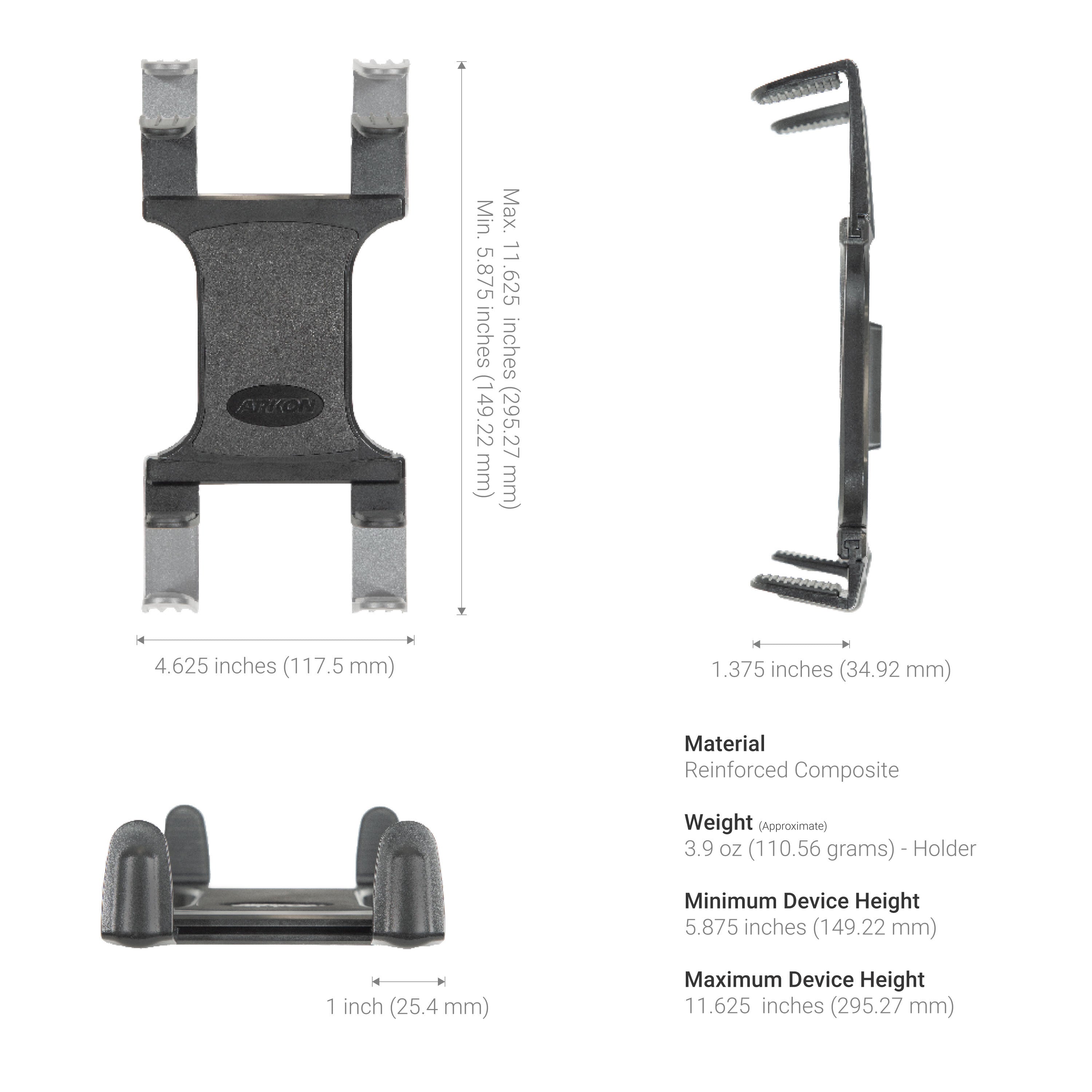 Arkon Mounts Slim-Grip Tablet Holder - Thumbnail 4