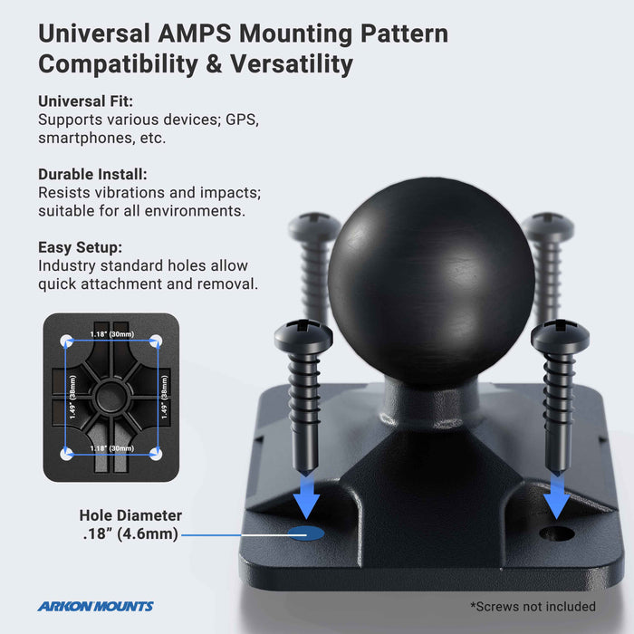 Robust 4-Hole AMPS Mount - Dual-T Compatible