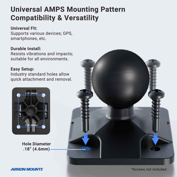 AMPS Mounting Pattern with OCTO™ Rectangular Drill-Base Mount — Arkon ...