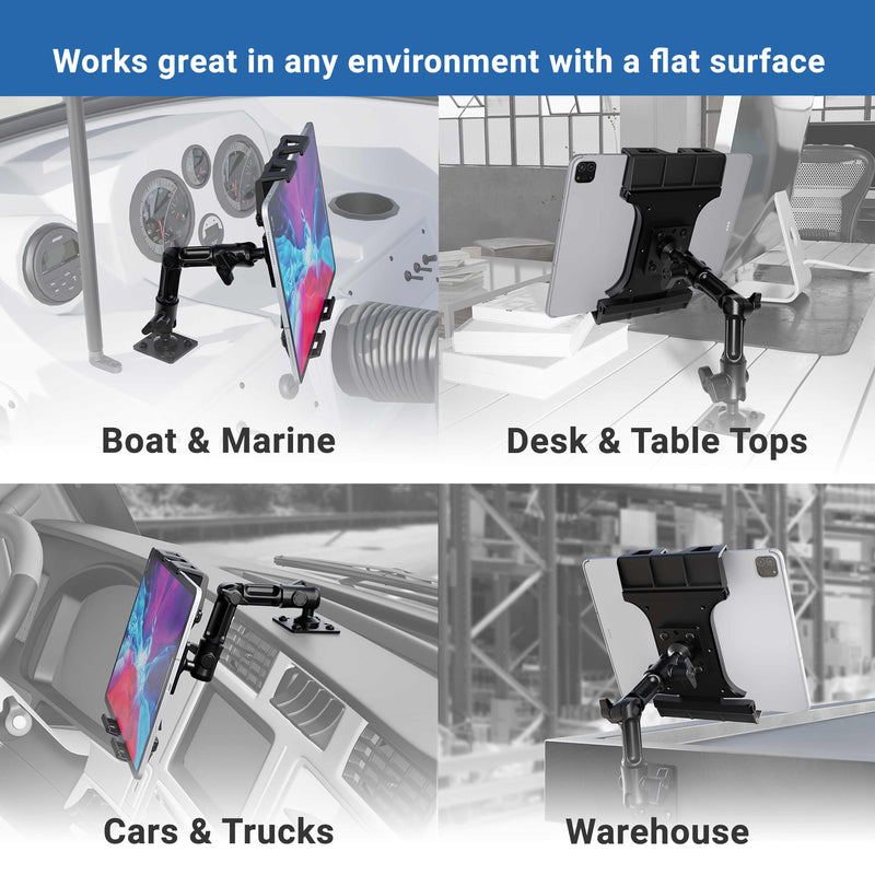 Slim-Grip® Ultra Pro Tablet Holder with Multi-Angle Arm and Drill-Base Mount