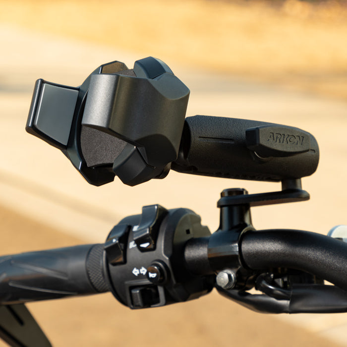 RoadVise® Ultra Motorcycle Handlebar Mirror Pinch Bolt Stem Phone and Tablet Mount