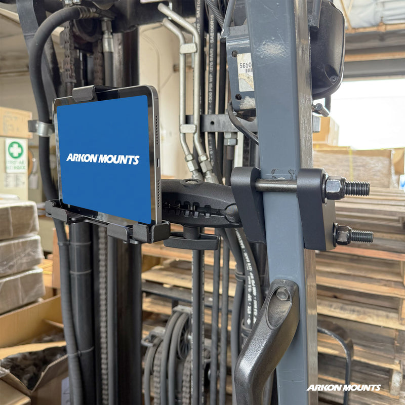 XMS™ Heavy Duty Forklift Mount with LockVise™ Metal XL Locking Tablet Holder