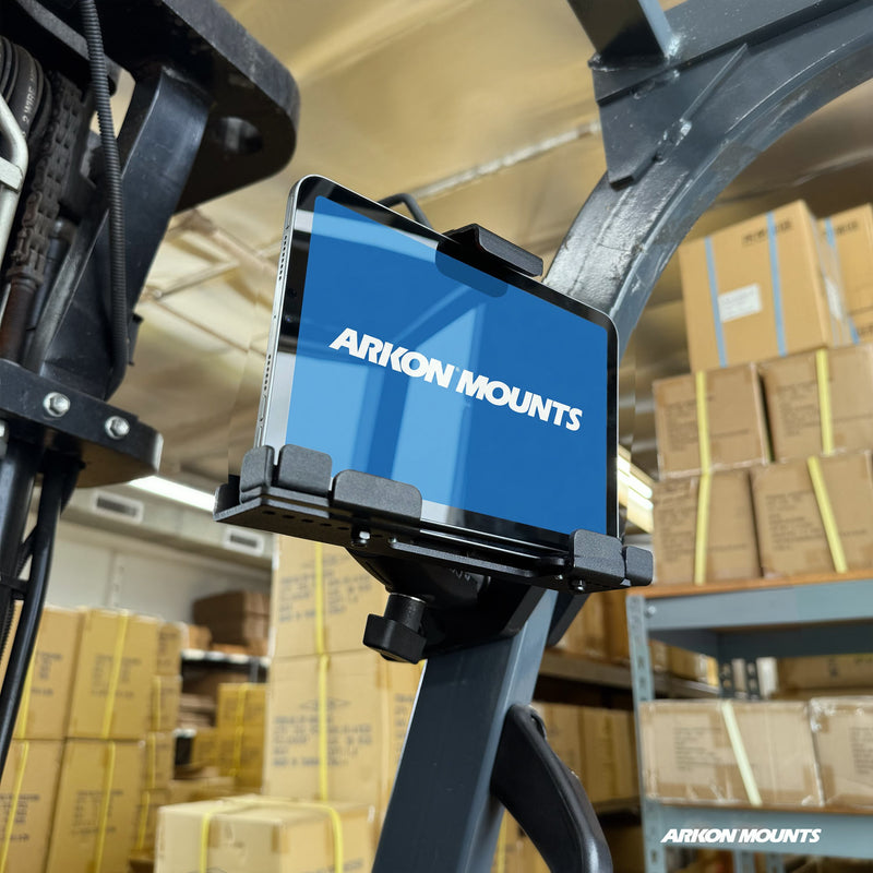 XMS™ Heavy Duty Forklift Mount with LockVise™ Metal XL Locking Tablet Holder