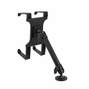 The Portable Mobile Printer Car & Truck Mount with Drill Base securely holds Zebra, Epson, and Brother printers in vehicles, featuring adjustable arms and a stable design for reliable use in cars or trucks.