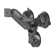 The Triple Suction Mount with AMPS Mounting Pattern features three large suction cups and a 5.75” shaft arm, providing secure, adjustable mounting for devices or equipment on smooth surfaces.