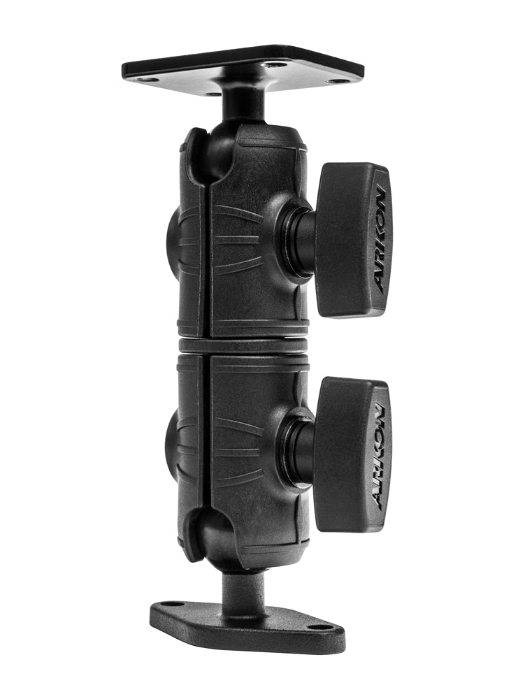 Double Socket Swivel Arm with Metal AMPS & Diamond Mount Plates