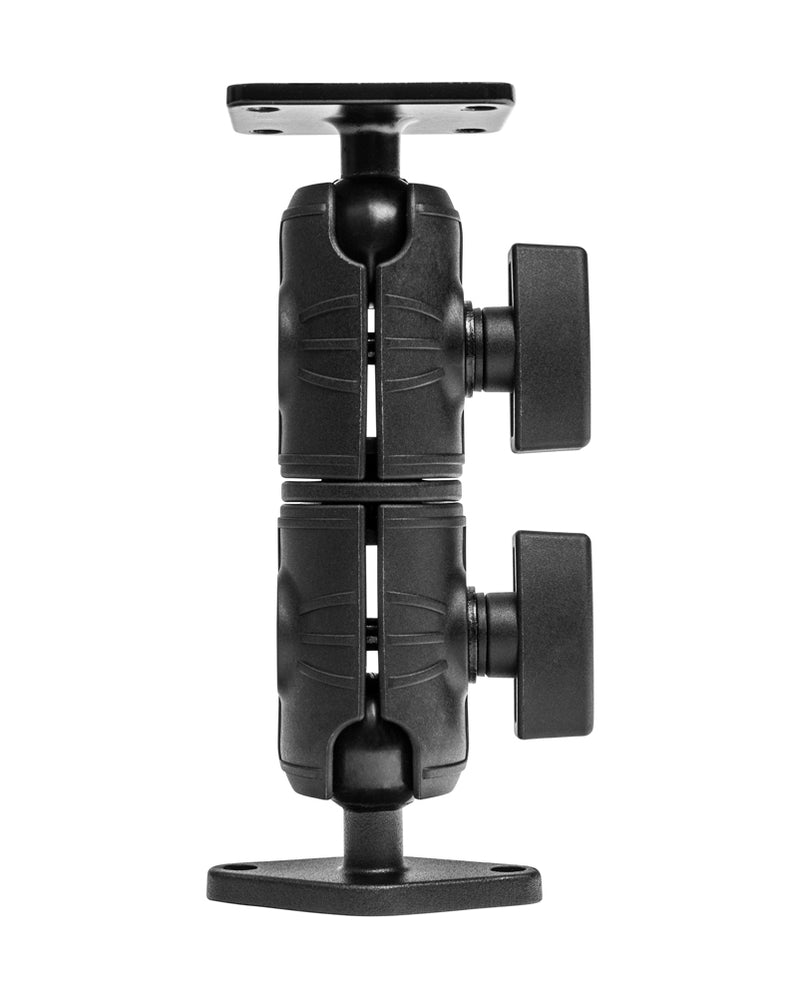 Double Socket Swivel Arm with Metal AMPS & Diamond Mount Plates