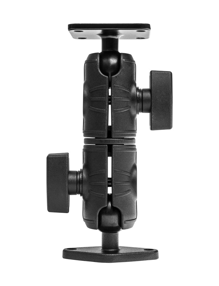 Double Socket Swivel Arm with Metal AMPS & Diamond Mount Plates