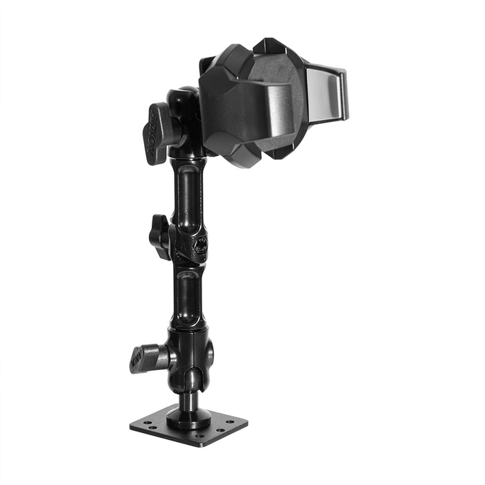 RoadVise® Ultra Aluminum Drill Base Mount Phone Holder with Adjustable Arm